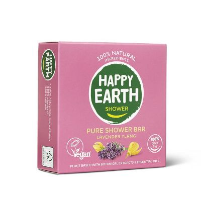 Happy Earth Showerbar lavender ylang 90 gram - Bad/douche