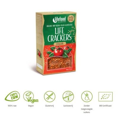 Lifefood Life crackers Italiaans 90 gram - Crackers