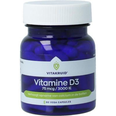 Foto van Vitakruid Vitamine D3 75 mcg / 3000 IE