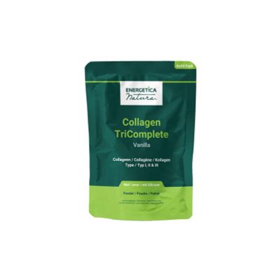 Energetica Nat Collagen tricomplete vanilla refill pack 400 gram - Overige vitaminen/mineralen