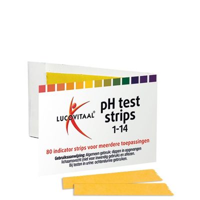 Lucovitaal Zuurbase ph test strips 80 stuks - Overige vitaminen/mineralen