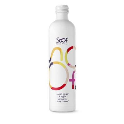 Soof Drinks Siroop wortel gember & appel 340 Milliliter - Dranken