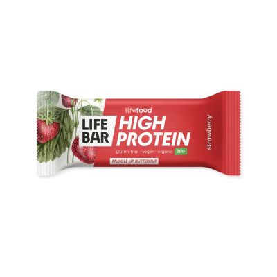 Lifefood Lifebar proteine aardbei bio 40 gram - Overig reform/levensmiddelen
