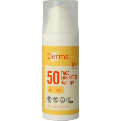 Derma Sun face lotion SPF50 Derma Sun face lotion SPF50 50 Milliliter - In de zon