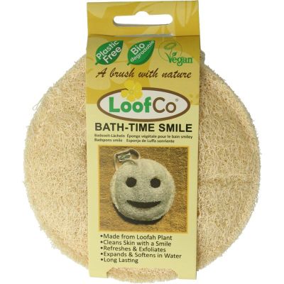 Loofco Douche en bad spons smiley bio 1 stuk - Overig huishoudelijk