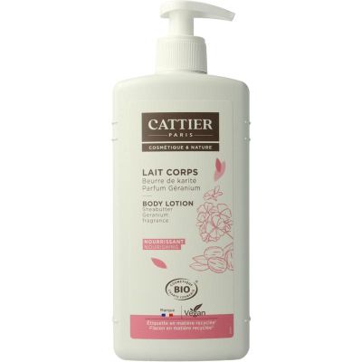 Foto van Cattier Body milk shea butter / geranium