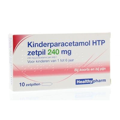 Healthypharm Paracetamol kinderen 240 mg 10 zetpillen - Pijnstillers