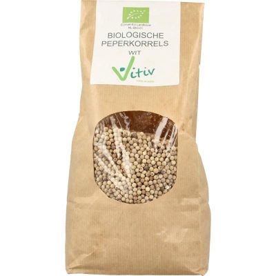 Vitiv Peperkorrels wit bio 1 kilogram - Kruiden