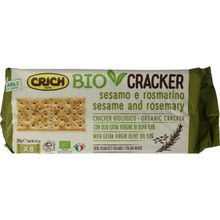 Foto van Crich Crackers sesam rozemarijn bio