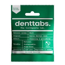 Foto van Denttabs Tandpasta tabletten munt zonder fluor vegan