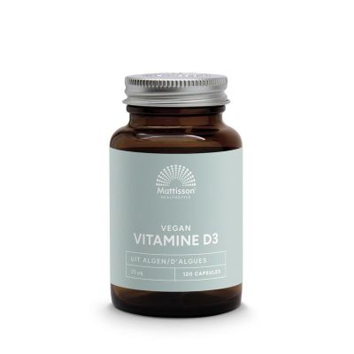 Mattisson Vegan vitamine D3 25 mcg/1000IE Foto van Mattisson Vegan vitamine D3 25 mcg/1000IE