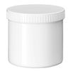 Afbeelding van Zalfpot wit PP plastobel gedopt 500 ml