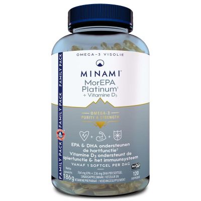 Minami Mor EPA platinum Vitamine D3 120 softgels - Vetzuren