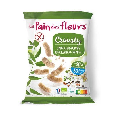 Pain Des Fleurs Chips gepoft boekweit-60%zout bio glutenvrij vegan