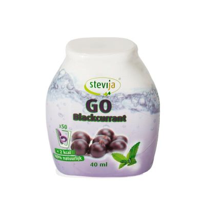 Stevija Stevia limonadesiroop go blackcurrant