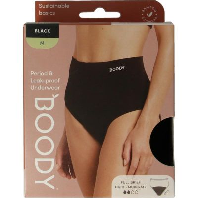 Boody Menstruatieondergoed tailleslip zwart licht/norm M