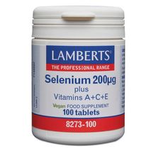 Foto van Lamberts Selenium 200 mcg met vitamine A C E