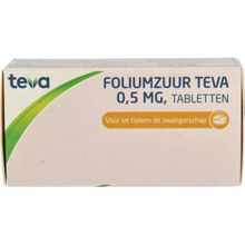 Foto van Teva Foliumzuur 0.5 mg uad