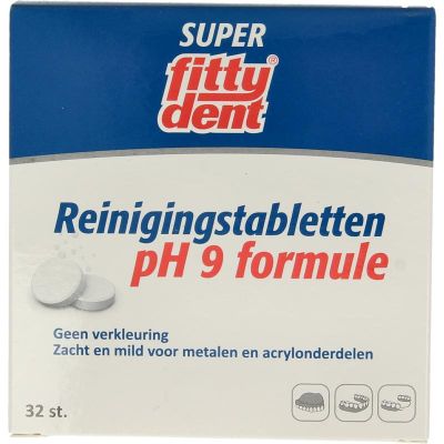 Fittydent Gebitsreinigingstabletten Fittydent Gebitsreinigingstabletten 32 stuks - Prothese