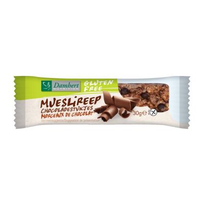Damhert Mueslireep chocolade glutenvrij 30 gram - Ontbijtgranen