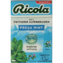 Foto van Ricola Fresh mint suikervrij doosje