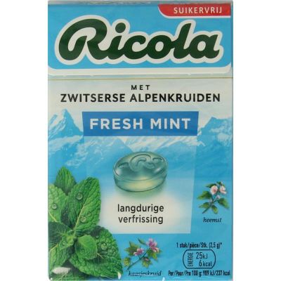 Ricola Fresh mint suikervrij doosje