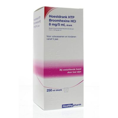 Healthypharm Broomhexine hoestdrank 8 mg 250 Milliliter - Hoest