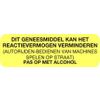 Afbeelding van Strooketiket reactievermogen geel 30 x 10 mm