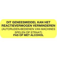 Foto van Strooketiket reactievermogen geel 30 x 10 mm