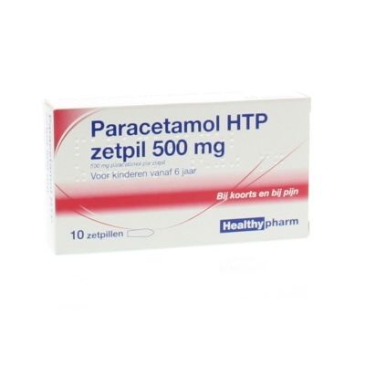 Healthypharm Paracetamol 500 mg 10 zetpillen - Pijnstillers