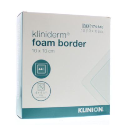 Kliniderm Foam silicone border 10 x 10 cm