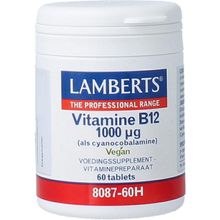 Foto van Lamberts Vitamine B12 1000 mcg (cyanocobalamine)