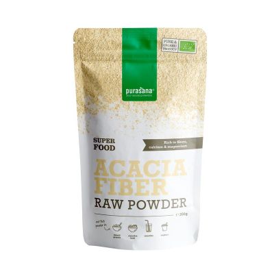 Purasana Acacia fiber/fibre vegan bio Purasana Acacia fiber/fibre vegan bio 200 gram - Overige vitaminen/mineralen