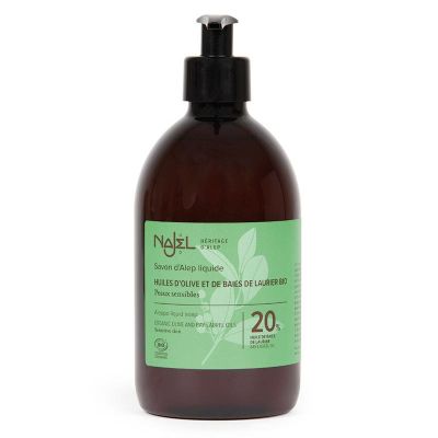 Foto van Najel Zeep liquid laurier 20% pompfles
