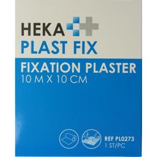 Hekaplast Fix pleister 10 m x 10 cm met schutvel Foto van Hekaplast Fix pleister 10 m x 10 cm met schutvel