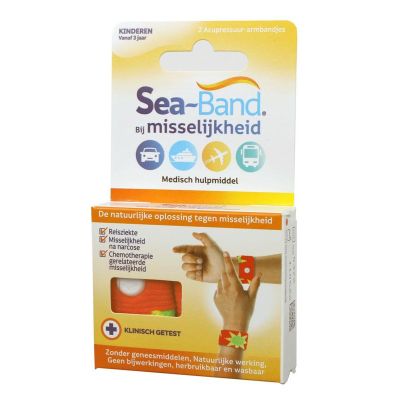 Sea Band Polsband kinderen oranje 1 paar - Reisziekte
