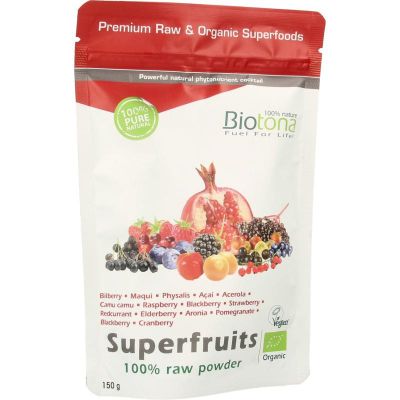 Biotona Superfruits raw powder bio Biotona Superfruits raw powder bio 150 gram - Overig reform/levensmiddelen