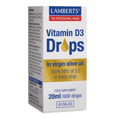Lamberts Vitamine D3 druppels 20 ml - Vitamine enkel