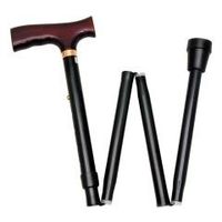 Able 2 Wandelstok comfort opvouw zwart links