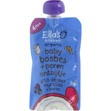 Foto van Ella's Kitchen Baby bosbes + peer ontbijt 6+ bio