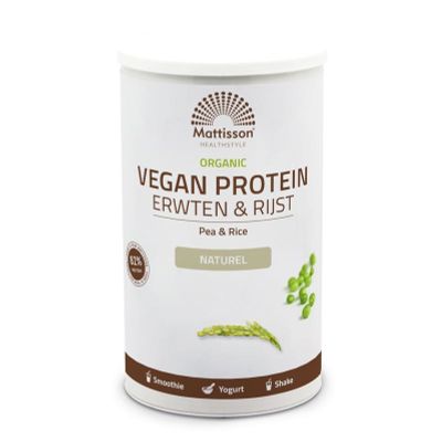 Mattisson Vegan protein erwten & rijst naturel bio 500 gram - Overige producten