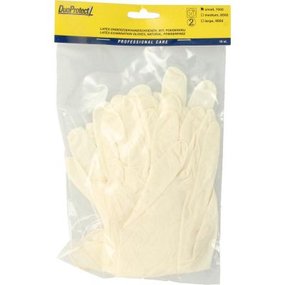 Duoprotect Handschoen latex poedervrij small 10 stuks - Handschoenen