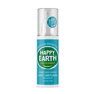 Happy Earth Pure deodorant spray cedar lime