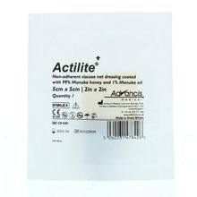 Advancis Actilite manuka non adh. netverband viscose 5 x 5 Foto van Advancis Actilite manuka non adh. netverband viscose 5 x 5