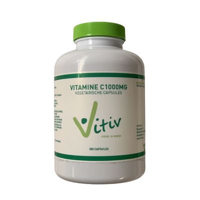 Vitiv Vitamine C1000 200 capsules - Vitamine enkel