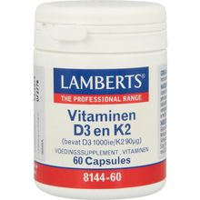 Foto van Lamberts Vitamine D3 1000IE en K2 90mcg