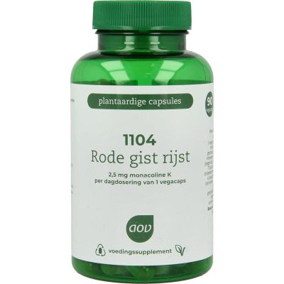 AOV 1104 Rode gist rijst extra 90 Vegetarische capsules - Rode gist rijst