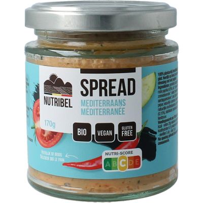 Nutribel Mediterraans spread glutenvrij bio 190 Milliliter - Voeding