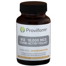 Foto van Proviform Vitamine B12 10.000 mcg combi actief folaat