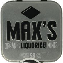 Foto van Max Mints Liquorice blikje vierkant bio